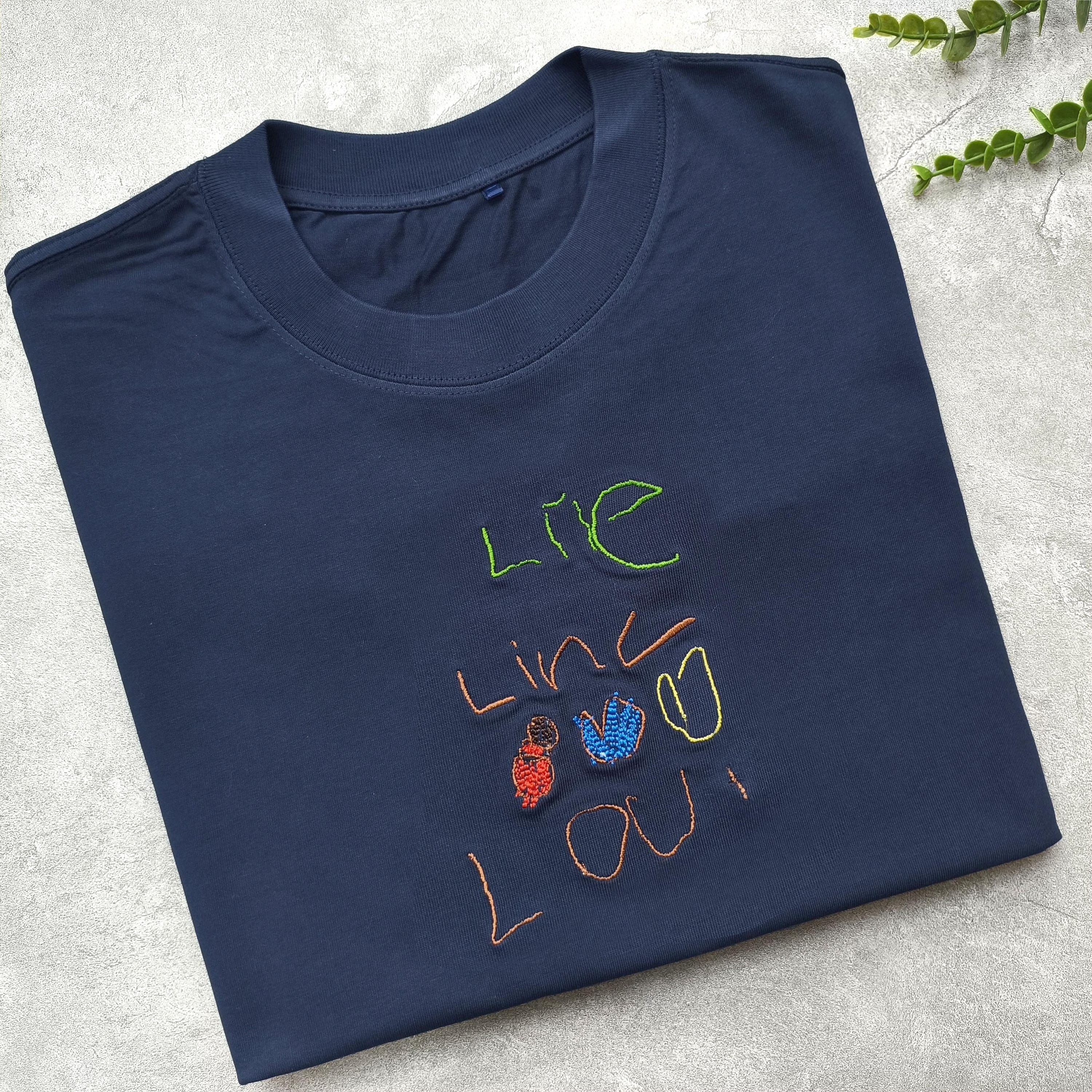 Custom Embroidered Kids Drawing Sweatshirt,Drawing Shirt,Children's Drawing Art,Father's Day gift Custom Embroidered Kids Drawing Sweatshirt,Drawing Shirt,Children's Drawing Art,Father's Day gift